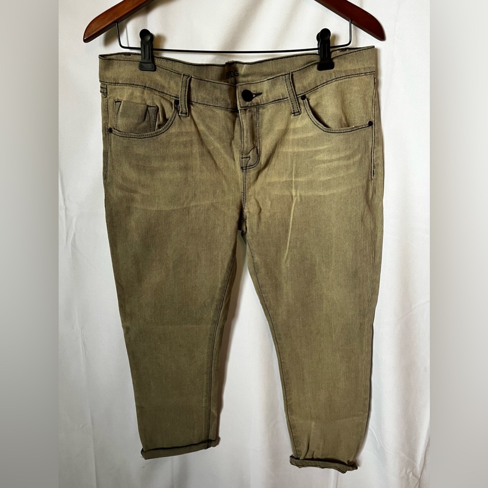 BDG Low Rise Twig Crop Grey Beige Acid Wash Jeans 31W 29L